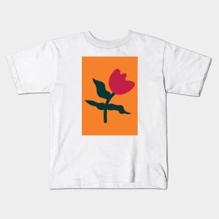 Vibrant Tulip Flower Illustration Kids T-Shirt